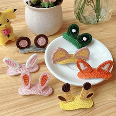Animal Ear Wool Hair Clip Headdress for Girls