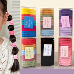 15pcs Colorful Hair Ties Ponytail Holders Elastic Stretchy Ornaments