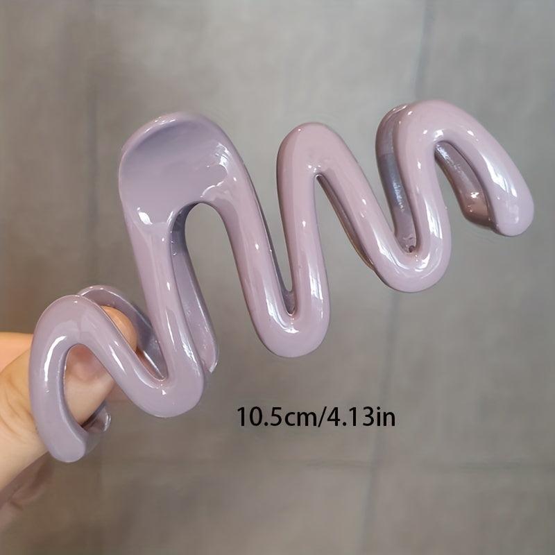 6pcs Wavy Hair Claw Clip Ponytail Holder Nonslip Hair Clip for Women Girls