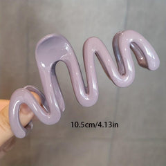 6pcs Wavy Hair Claw Clip Ponytail Holder Nonslip Hair Clip for Women Girls