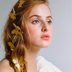 Golden Butterfly Shaped Hair Pin Alloy Hairpin Hair Clip For Side Hair Bang