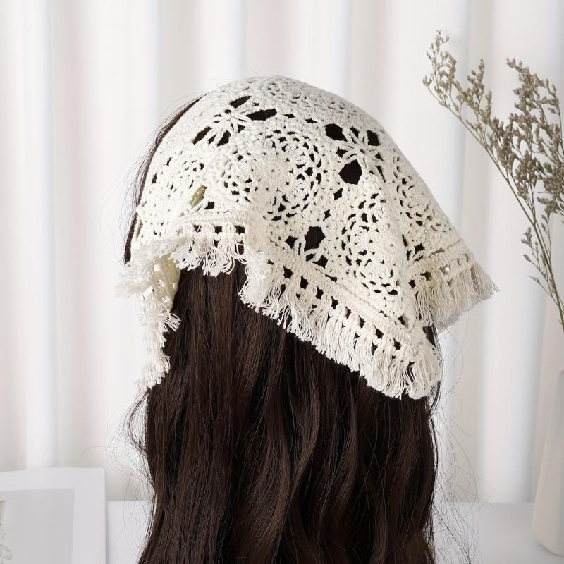 Solid Knitting Triangle Scarf Headband Hair Scarf Style Hair Accessories
