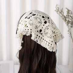 Solid Knitting Triangle Scarf Headband Hair Scarf Style Hair Accessories