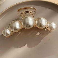 Ivory Pearl Hair Clip Bridal Claw Strong Hold Grip Hair Jaw Clip