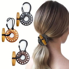Knotted Elastic Hair Tie Thick Hair Rubber Bands Ponytail Holder