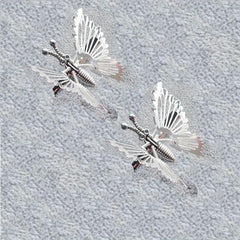 2pcs Butterfly Hair Clip Golden Silvery Hair Accessories For Women
