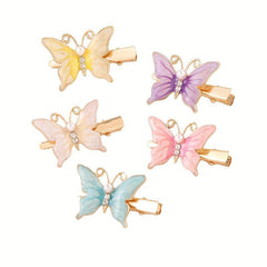 2pcs Butterfly Hair Claw Pearl Decor Clip for Women Girls Hair Bang Braids