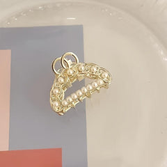 Alloy Hair Clips Pearl Pentagram Small Grab Clip Hair Accessories