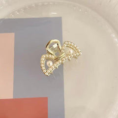 Alloy Hair Clips Pearl Pentagram Small Grab Clip Hair Accessories