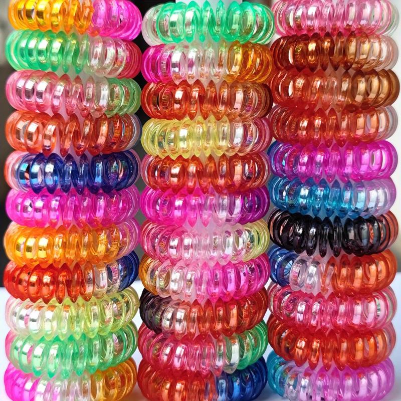 Colorful Spiral Hair Tie Elastic Coil Hair Accessories