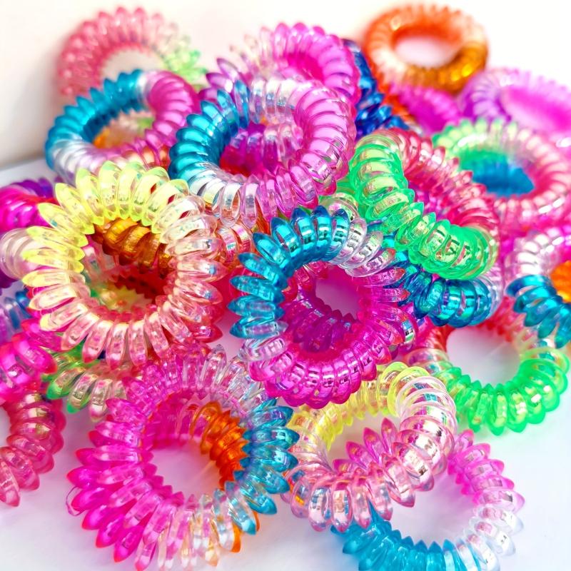 Colorful Spiral Hair Tie Elastic Coil Hair Accessories