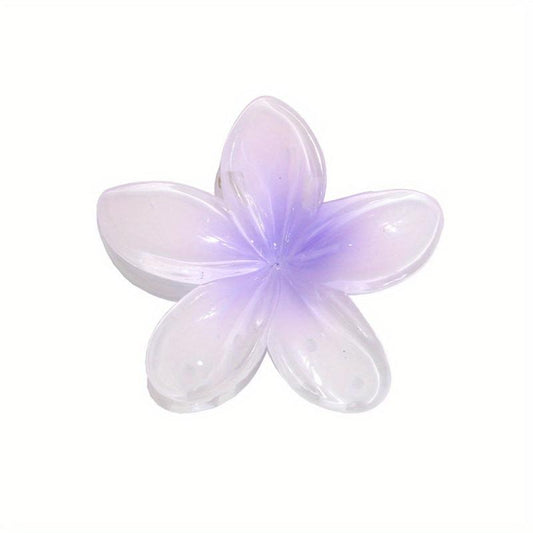 Flower Glossy Hair Claw Back Head Hair Clip