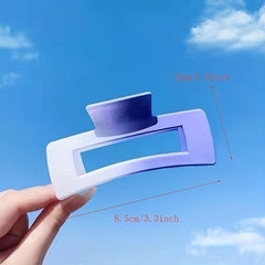 2pcs Gradient Hair Claw Clip Nonslip Ponytail Holder Hair Claw