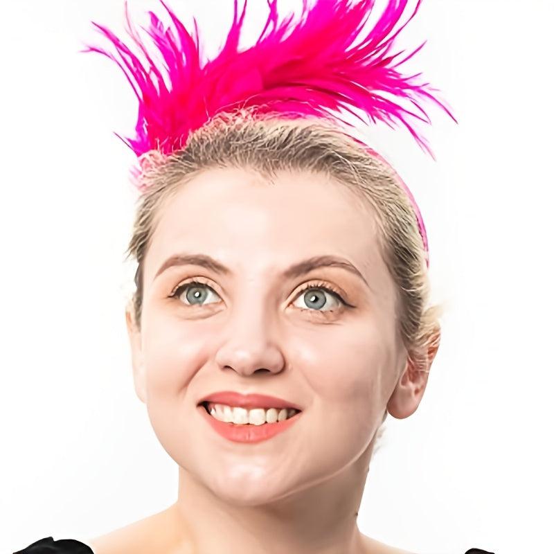 Feathers Headband Bird Costumes Hair Fascinator Wedding Tea Party Headwear