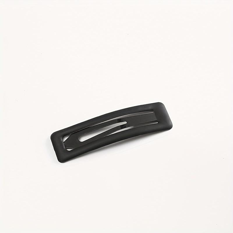 4pcs Matte Snap Clip Rectangle Shaped Hair Clip for Women Girls