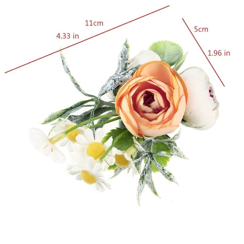 Vintage Bridal Hair Clip Fabric Flower Duckbill Clip