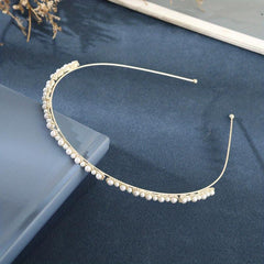 Flower Leaf Headband Rhinestone Hair Hoop for Women Girls