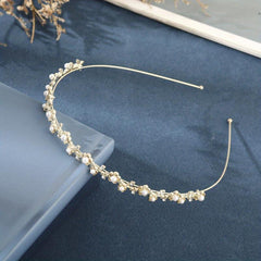 Flower Leaf Headband Rhinestone Hair Hoop for Women Girls