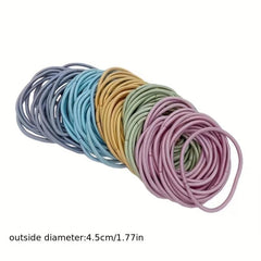 100PCS Thin Head Rope High Elasticity Small Rubber Band Ponytail Hair Tie