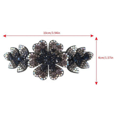 Rhinestone Flower Hair Clip Colorful Barrette Hair Accessories For Women