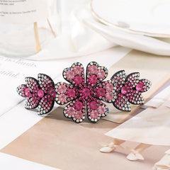 Rhinestone Flower Hair Clip Colorful Barrette Hair Accessories For Women