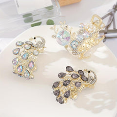 Rhinestone & Pearl Hair Claw Banana Clip Bridal Wedding Headwear