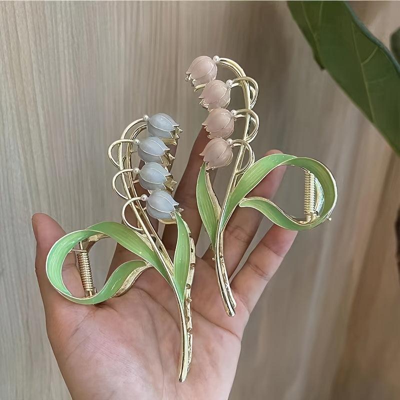 Lily Metal Hair Claw Clip Strong Hold Grip Hair Jaw Clip