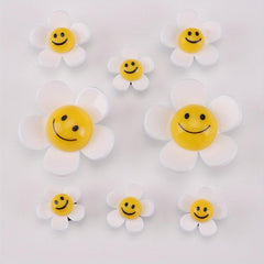 8pcs Cartoon Sunflower Shoe Charm Acrylic Shoe Buckle Clogs Shoe DIY Accessories