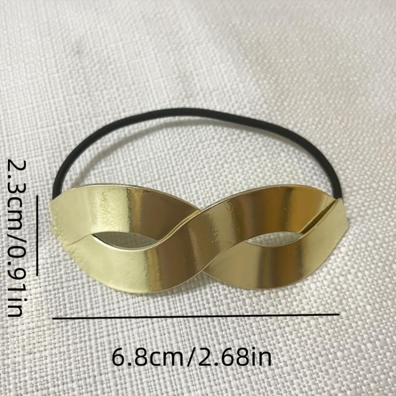 Metal Buckle Hair Tie High Elasticity Hair Rope Ponytail Hair Ring