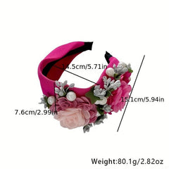 Boho Flower Headband Leaf Berry Hoop Headdress Party Prom Props
