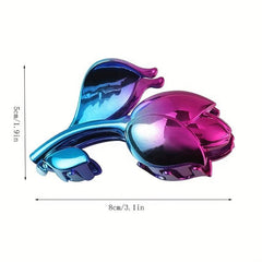 Gradient Holographic Hair Claw Rose Shaped Hair Claw Clip For Women Girls