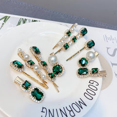 5pcs Rhinestone Faux Pearl Hair Clip Hairpin Hair Accessories Set