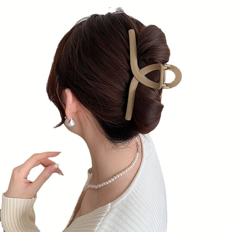 Frosted Hair Claw Large Ponytail Holder For Thick Curly Hair