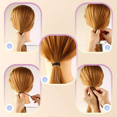 10pcs Hair Hook Tie Invisible Hair Rope Styling Tool Ponytail Holder Accessories