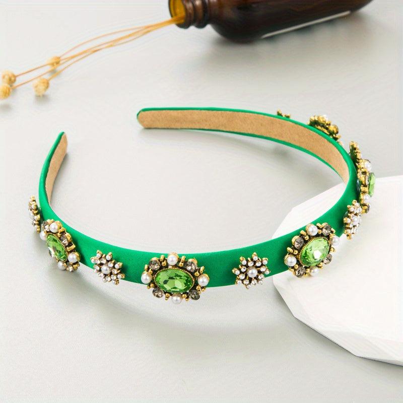 Baroque Rhinestone Headband Glitter Hair Band Vintage Hair Accessories