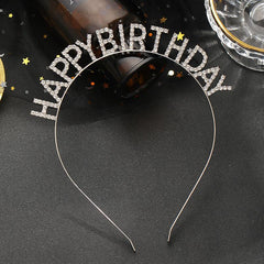Crystal Happy Birthday Tiara Crown Headband