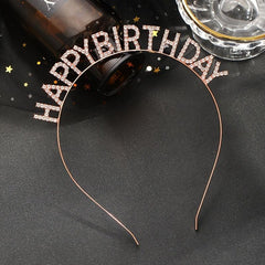 Crystal Happy Birthday Tiara Crown Headband