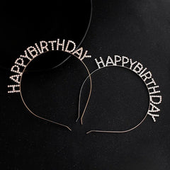 Crystal Happy Birthday Tiara Crown Headband