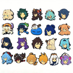 21pcs Anime Figure Charm Shoe Decorations Cartoon PVC Shoe Charms Casual Style