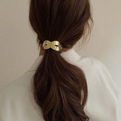 Golden Metal Hair Tie High Elastic Rubber Band Head Rope