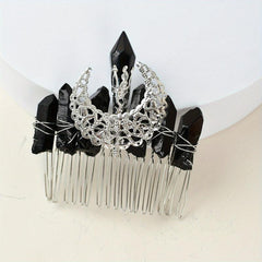 Raw Crystal Quartz Mermaid Hair Comb Natural Stones Accessories