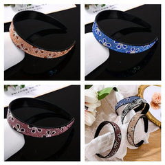 3pcs Vintage Rhinestone Headband Wide Headdress Hair Accessories Women Girls