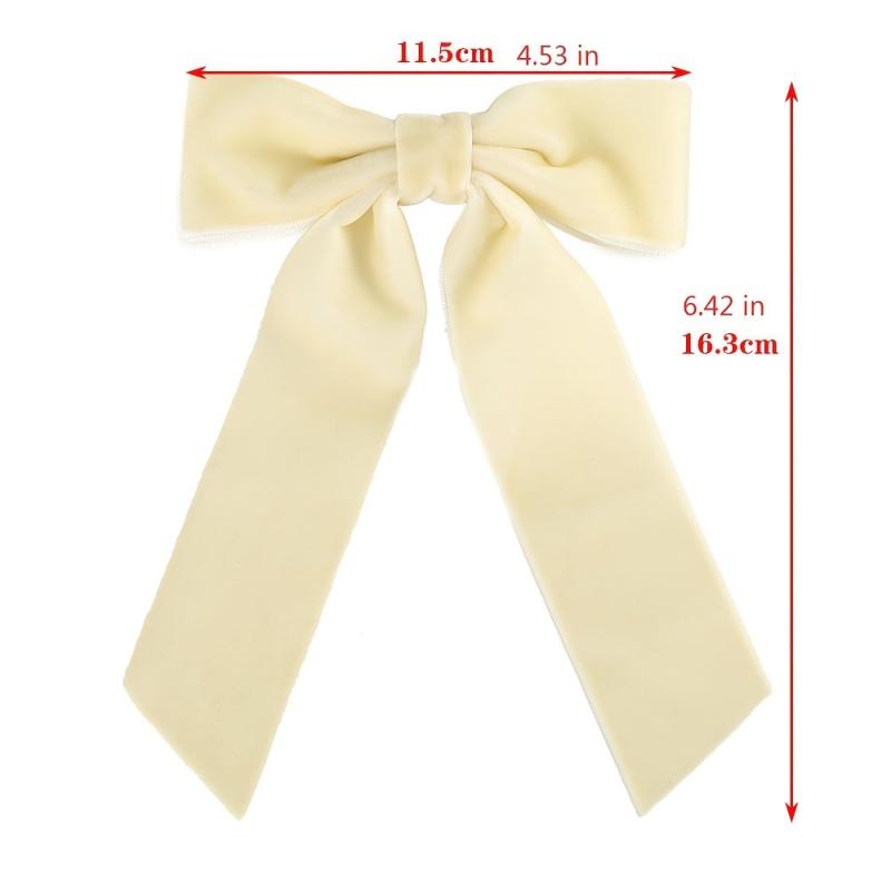 Velvet Ribbon Hair Clip Women's Fabric Solid Winter Hair Clip