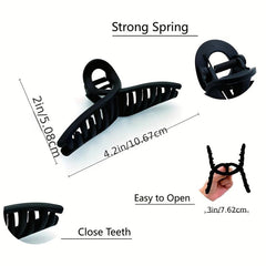 4pcs Solid Shark Claw Hair Claw Ponytail Holder Women Hair Accessories