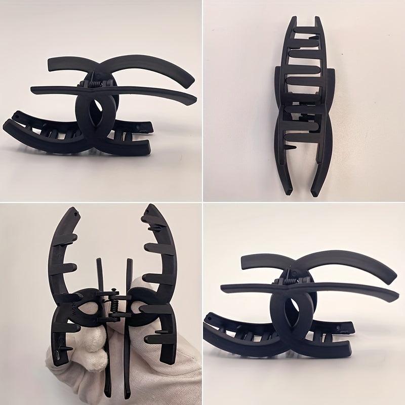 4pcs Solid Hair Claw Clip Nonslip Ponytail Holder Women Girls Hair Accessory