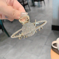 Rhinestone Hair Claw Clip Metal Banana Clip Non Slip Jaw Clamp