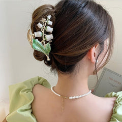 Lily Of The Valley Hair Clip Flower Claw Clip Metal Hair Accessories