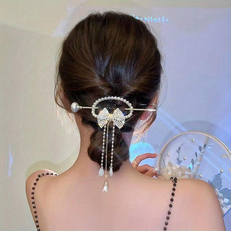 Butterfly Flower Hair Claw Clip Tassel Nonslip Clip for Women Girls
