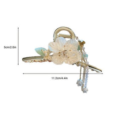 Butterfly Flower Hair Claw Clip Tassel Nonslip Clip for Women Girls