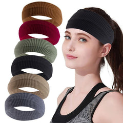 Women's Knotted Workout Headband Plain Wide Headband Hair